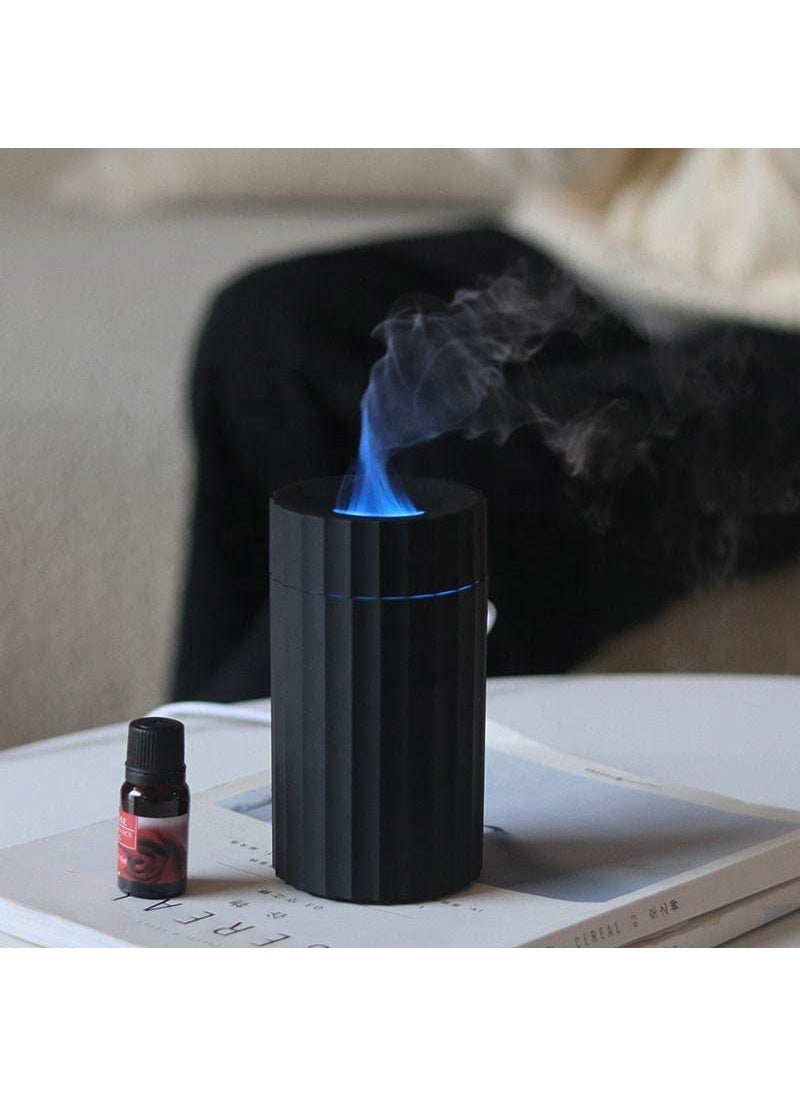 HIVAGI HIVAGI Create a Relaxing Atmosphere with The Unique 3D Flame Light Essential Oil Diffuser for Car Home Office Yoga Black  - Image 2