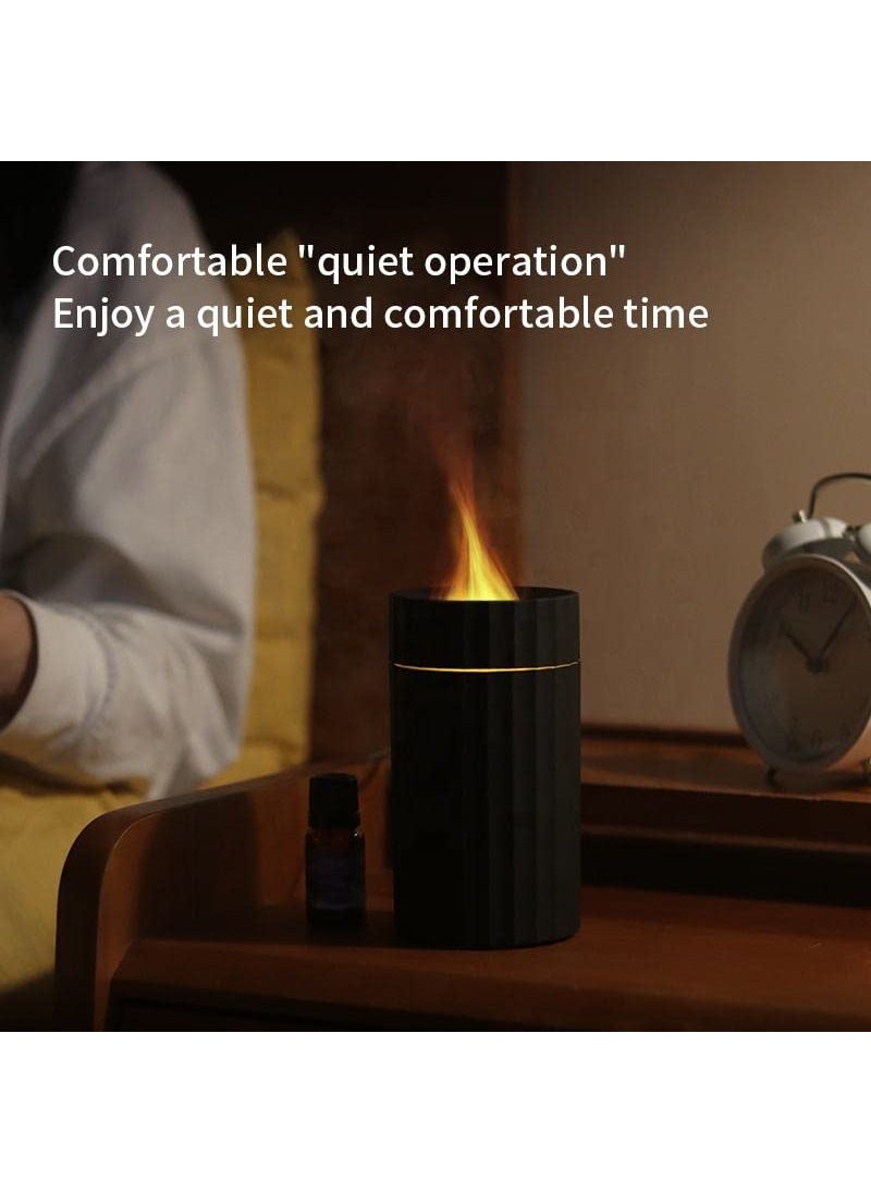HIVAGI HIVAGI Create a Relaxing Atmosphere with The Unique 3D Flame Light Essential Oil Diffuser for Car Home Office Yoga Black  - Image 4