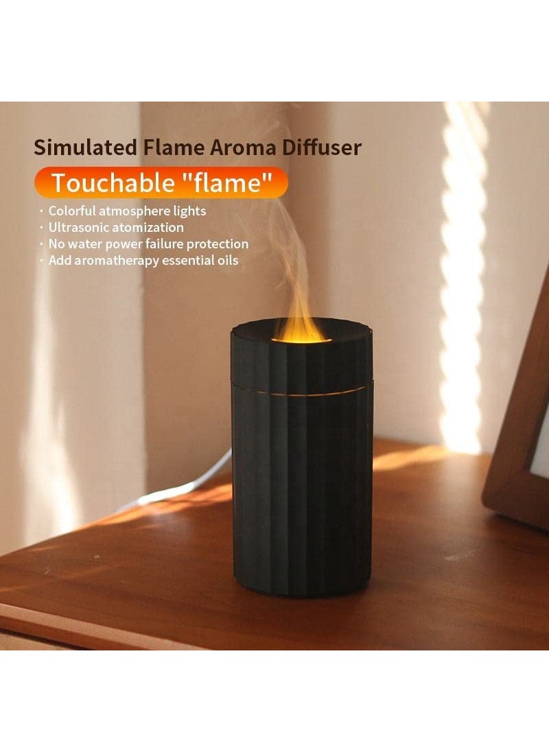 HIVAGI HIVAGI Create a Relaxing Atmosphere with The Unique 3D Flame Light Essential Oil Diffuser for Car Home Office Yoga Black  - Image 5