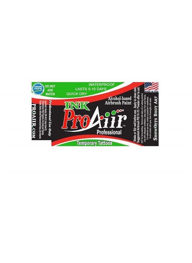 ShowOffs Body Art - Body Paint - ProAiir Temporary Tattoo Ink - 4.2 oz (120ml) Black - Image 1