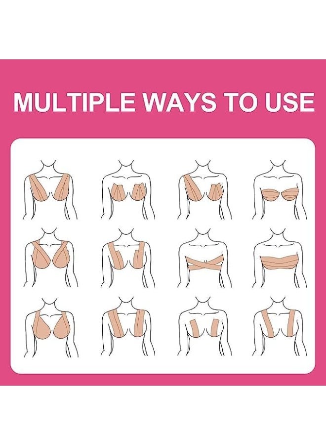 Breast Lift Tape for Lift & Fashion Bra Alternative of Breasts Achieve Lift and Push up in All Clothing, Waterproof, Sweat-Proof, Invisible Under Clothing (Pink) - Image 3