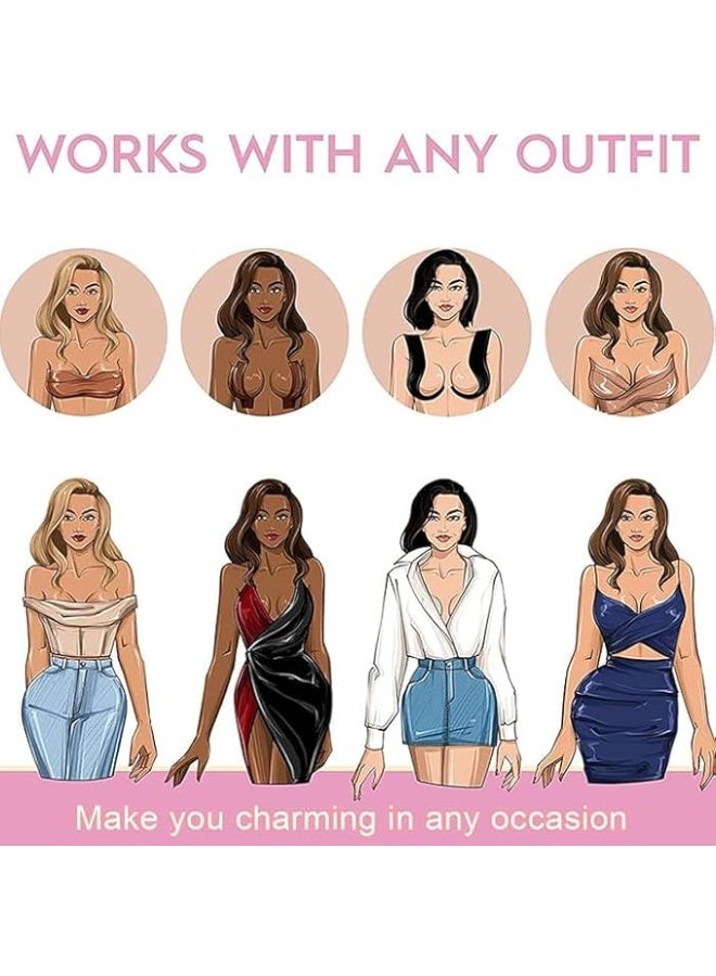 Breast Lift Tape for Lift & Fashion Bra Alternative of Breasts Achieve Lift and Push up in All Clothing, Waterproof, Sweat-Proof, Invisible Under Clothing (Pink) - Image 4