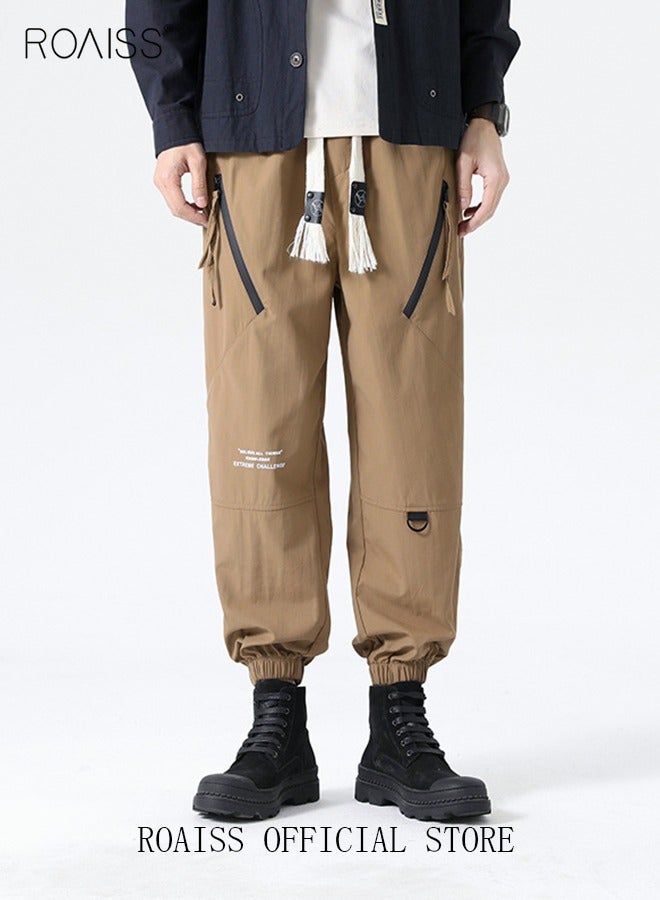 roaiss Retro Style Men's Pants, 2024 Spring Summer Loose Casual Wide Leg Trousers - Image 1