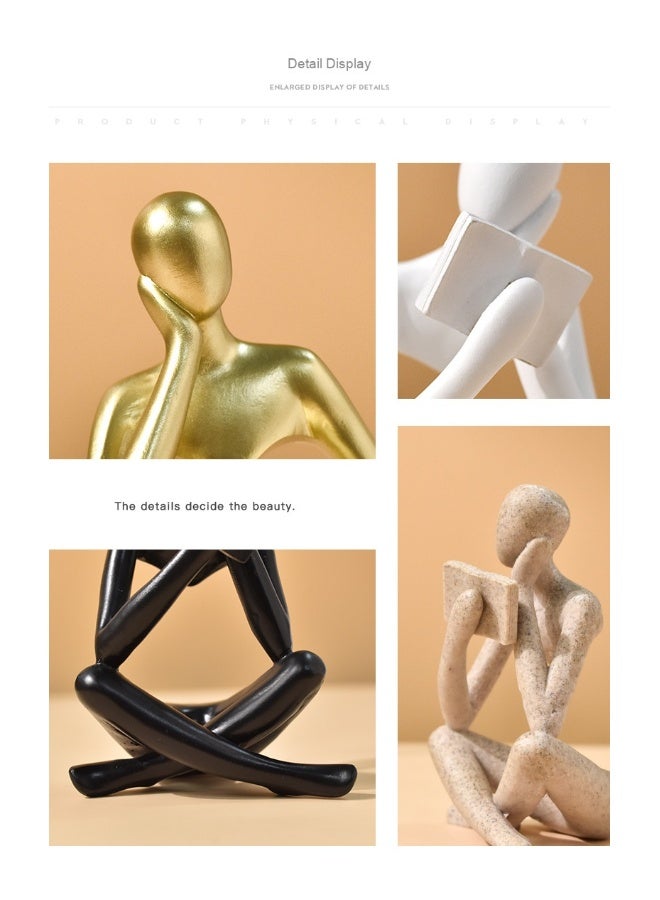 NeeMee Abstract Reading Figure Statue - Artistic Home Decor - Resin Craftsmanship - Image 2