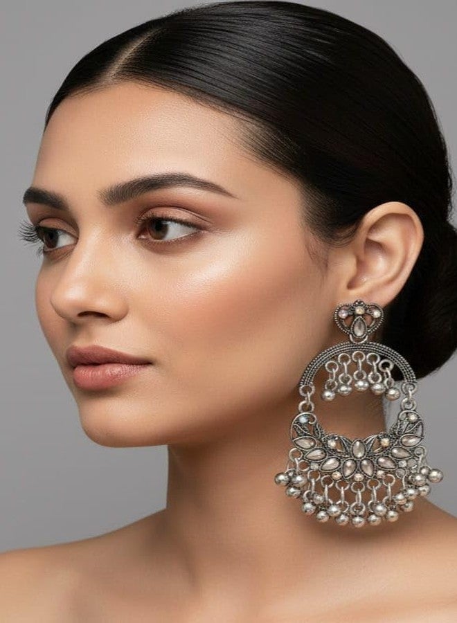 TUSAN Premium Jhumka Earrings for Women Combo of 6 | Lightweight Oxidised Ethnic Indian Earrings Set | Festive Jewellery Gift for Girls & Women Combo 23 - Image 5