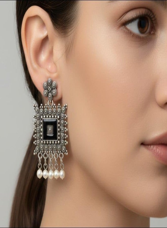 TUSAN Premium Jhumka Earrings for Women Combo of 6 | Lightweight Oxidised Ethnic Indian Earrings Set | Festive Jewellery Gift for Girls & Women Combo 23 - Image 2