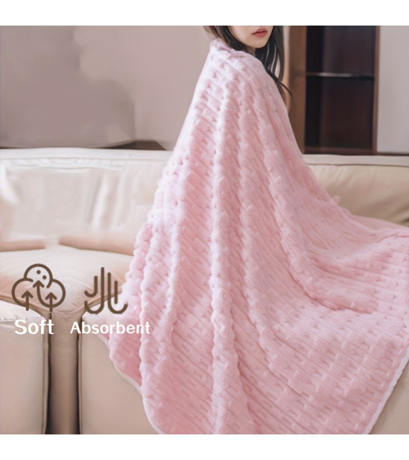 2 Pack 70x140cm Ultra Absorbent Waffle Weave Bath Towels Soft Quick Dry Durable Unfragranced Coral Fleece for Spa Gym and Home Use - Image 3