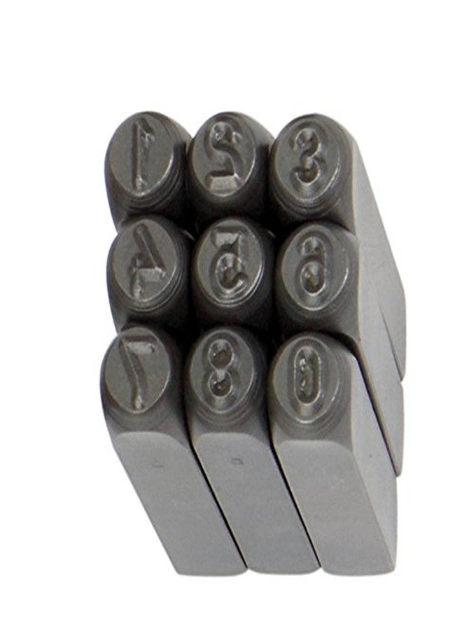 GROZ Number Stamp Set with Induction Hardened Ends| Ideal for Permanent Imprints on Metals, Wood, Leather, Clay, Plastic etc.| Carbon Steel Construction| Comes in Plastic Case |Stamp Size:5 mm| NP/5