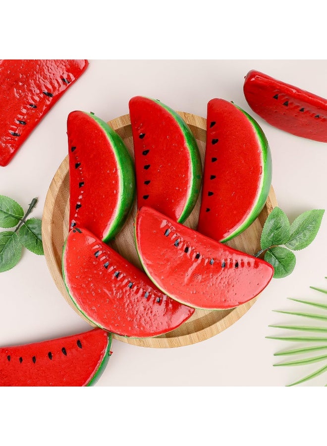LATIFA 2pcs Artificial Lifelike Simulation Watermelon Slice Fake Fruit Toy for Home House Party Kitchen Decoration - Image 4