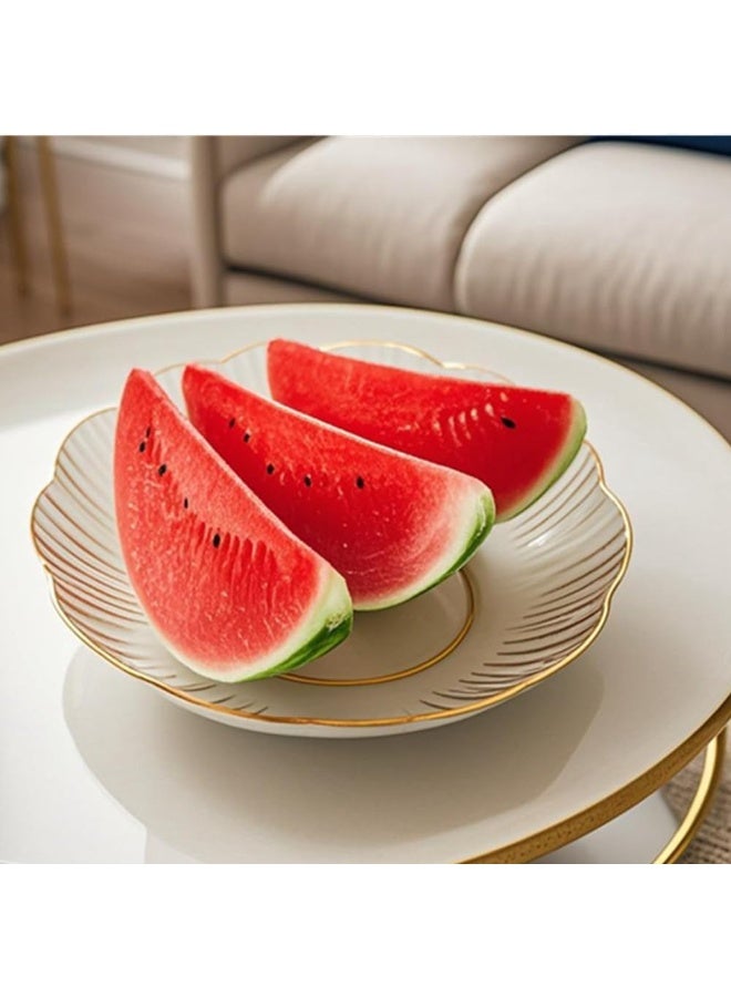 LATIFA 2pcs Artificial Lifelike Simulation Watermelon Slice Fake Fruit Toy for Home House Party Kitchen Decoration - Image 3