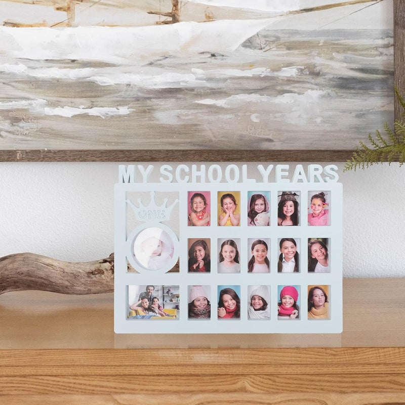 ABOOFAN Growth Photo Frame and School Picture Collage Frame, 36x25cm Blue Multifunctional Growth Record Holder for Photos and Home Décor - Image 4