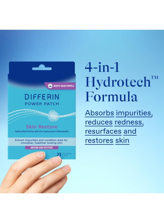 Differin Power Patches for White Head Pimples Hydrocolloid Patches formulated with Zinc Hyaluronate and Niacinamide 23 pieces - Image 2
