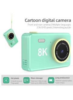 DIGI CORE Digital Camera For Kids Girls Boys Teens 48MP Kids Camera With 32GB SD Card Full HD 1080P Cameras Rechargeable Mini Camera Educational Toys Camera Kids Toys 2.4" HD Screen Kids Video Camera Green  - Image 4