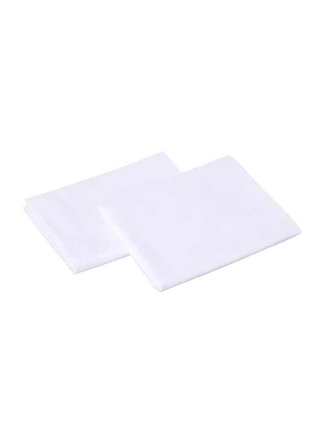 Pillowcases 2 pcs 50 * 70 cm plain White  - Image 2