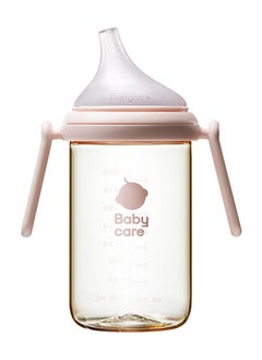 Babycare Babycare - Nopayon Pro Anti-Colic Feeding Bottle with Handles – Pink – 240ml for Babies 6 Months+ – BPA-Free, BPI Certified, Easy-Grip Handles, Soft Silicone Nipple, Wide Neck, Leak-Proof, Ergonomic Design, Easy to Clean, Baby Milk Bottle, Heat-Resistant, Safe Material, Breastfed Baby Friendly, Transition Bottle  - Image 1