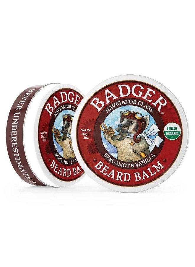 Badger - Beard Balm Leavein Beard Conditioner Organic Beard Balm Beard Styling Balm Nongreasy Beard Moisturizer Facial Hair Balm Beard Treatment Mustache Balm 2 Oz - Image 1