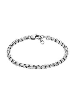 FOSSIL Men's Bracelet, All Stacked Up Stainless Steel Chain Bracelet  - Image 1