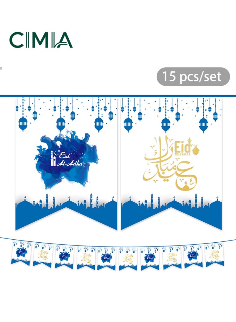 السيميا مجموعة من 15 لافتة زينة احتفالية، زينة العطلات، لافتات من الورق المقوى صديقة للبيئة ومتينة، آمنة وغير سامة، مناسبة للاستخدام المنزلي - Image 1