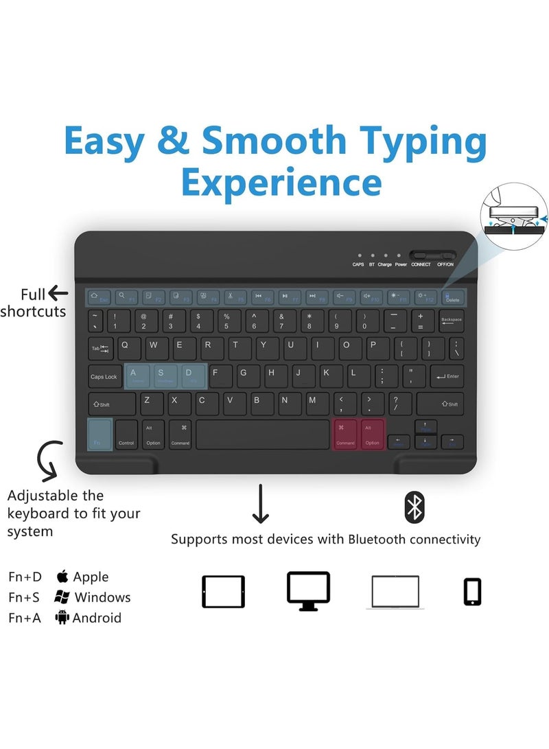 Muzz Wireless Keyboard Case with Arabic and English Layout, Rechargeable Bluetooth, Slim Stand Cover,Keyboard Case For (iPad Air 5th 10.9 inch 2022) - Image 2