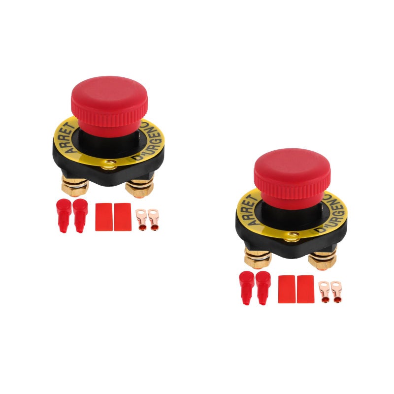 2 Sets Universal Automotive Battery Disconnect Switch High Power Main Power Switch Boat Battery Switch Kill Switch For Car Remote Battery Disconnect Switch - Image 1