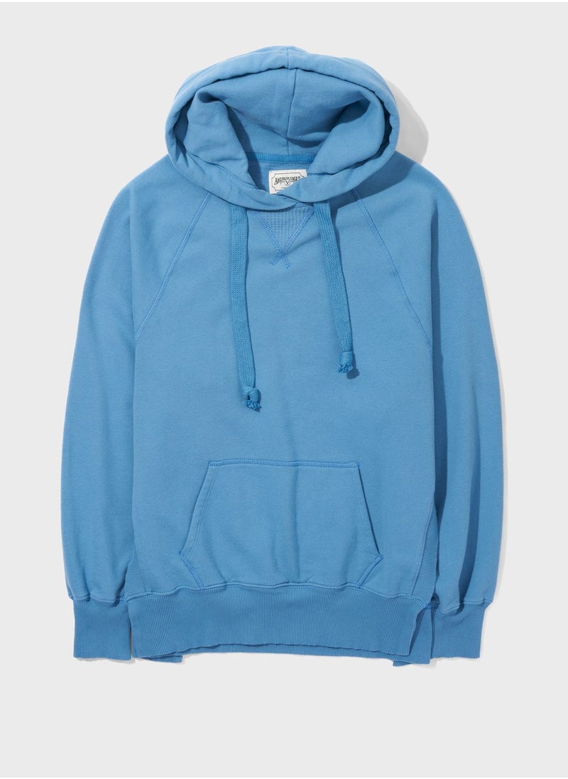 American Eagle - Pocket Detail Drawstring Hoodie - Image 1