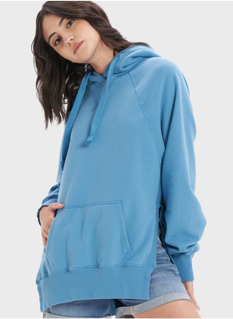 American Eagle - Pocket Detail Drawstring Hoodie - Image 1