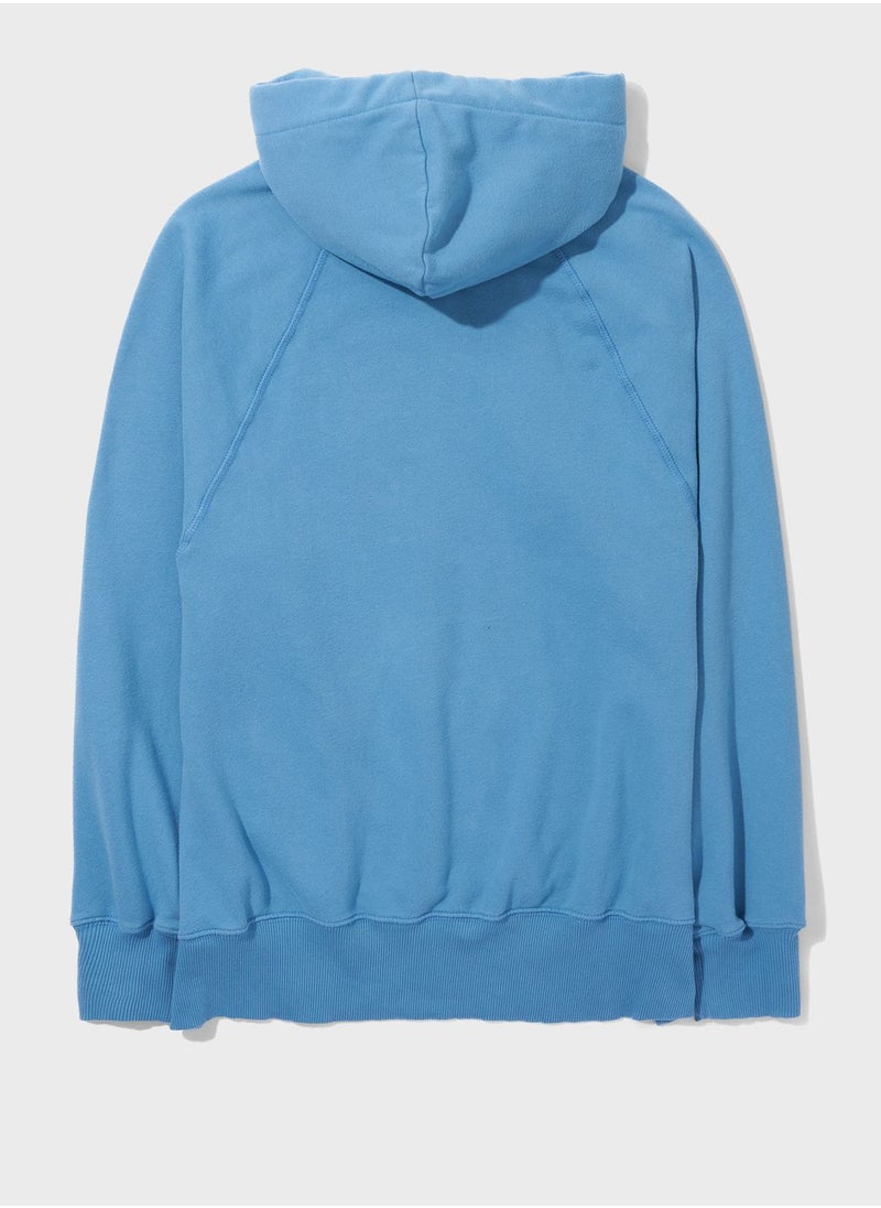 American Eagle - Pocket Detail Drawstring Hoodie - Image 1