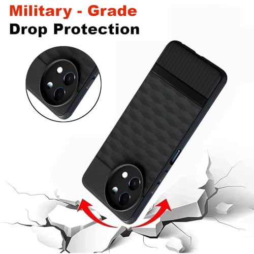 Casotec Shockproof Case for Vivo Y38 5G / Y58 5G | Full Camera Protection | TPU Flexible Back Cover for Vivo Y38 5G / Y58 5G (Matte Black) - Image 4