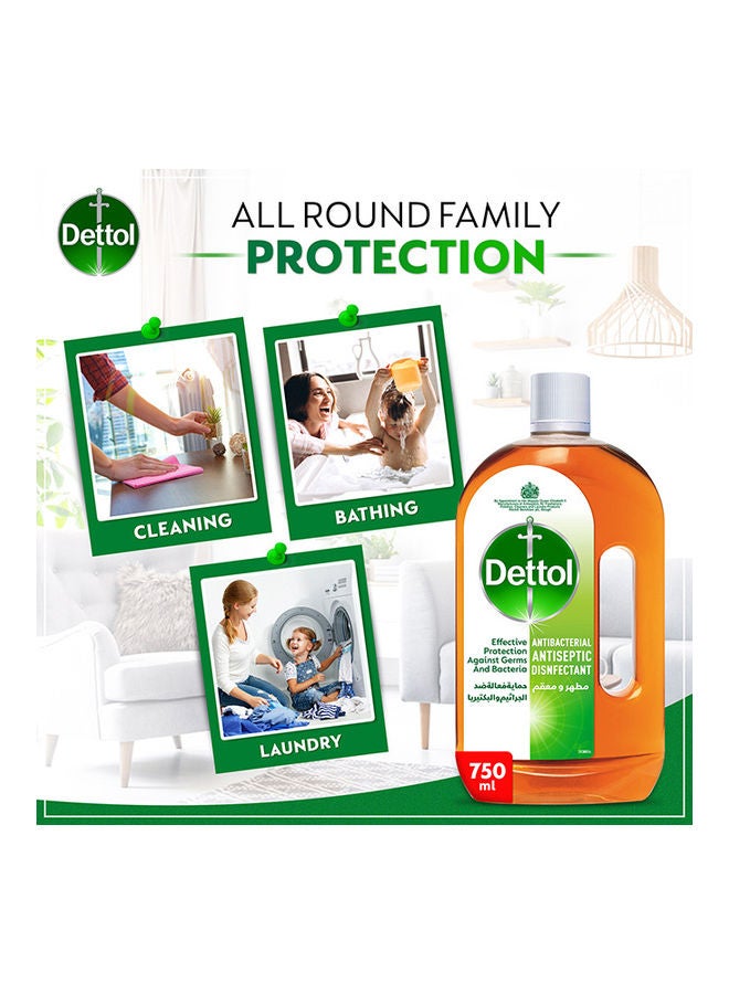 Dettol 2-Piece Disinfectant 750ml With Antibacterial Antiseptic Liquid 500ml Orange - Image 3