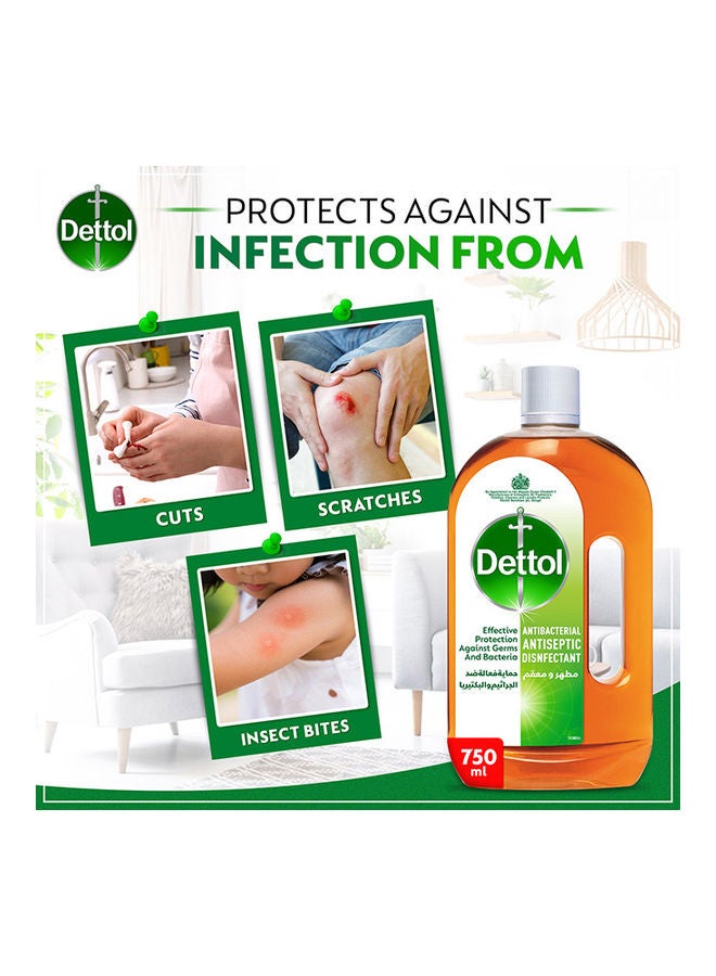 Dettol 2-Piece Disinfectant 750ml With Antibacterial Antiseptic Liquid 500ml Orange - Image 4