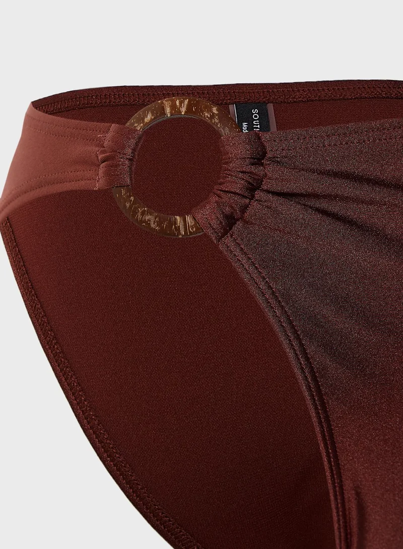 SOUTH BEACH Ring Detail Bandeau Bikini Set