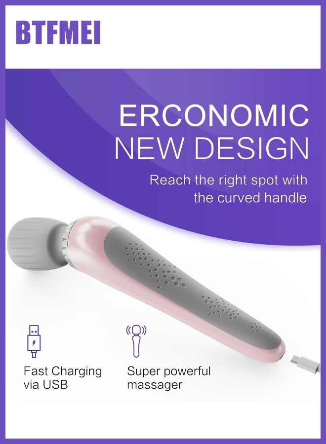 BTFMEI Wireless Handheld Massager with Strong Vibration, Personal Therapy Massager, Portable 5 Speeds Electric Body Massage for Sports Recovery, Muscle Aches, Body Pain, Back Leg Shoulder Waist Neck  - Image 4