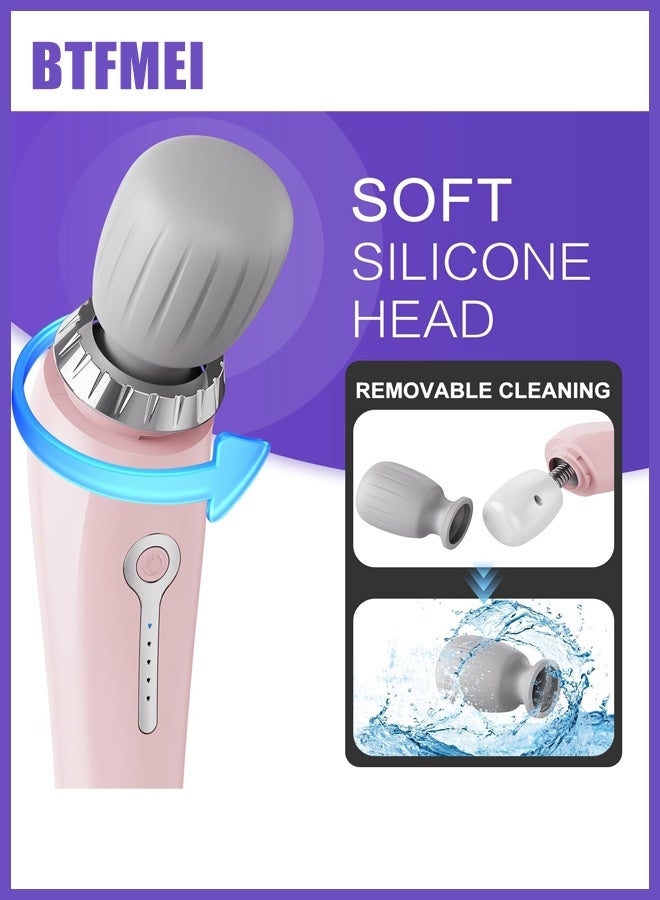 BTFMEI Wireless Handheld Massager with Strong Vibration, Personal Therapy Massager, Portable 5 Speeds Electric Body Massage for Sports Recovery, Muscle Aches, Body Pain, Back Leg Shoulder Waist Neck  - Image 5