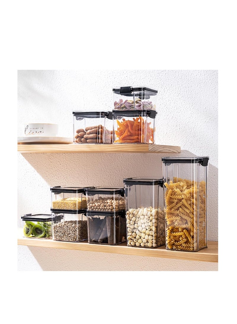 Airtight Food Storage Containers Set, Dry Food Plastic Canisters Storage Organization for Kitchen and Pantry, BPA Free Kitchen Canisters for Cereal, Rice, Plastic Grain Containers Storage Box (950ml) - Image 5