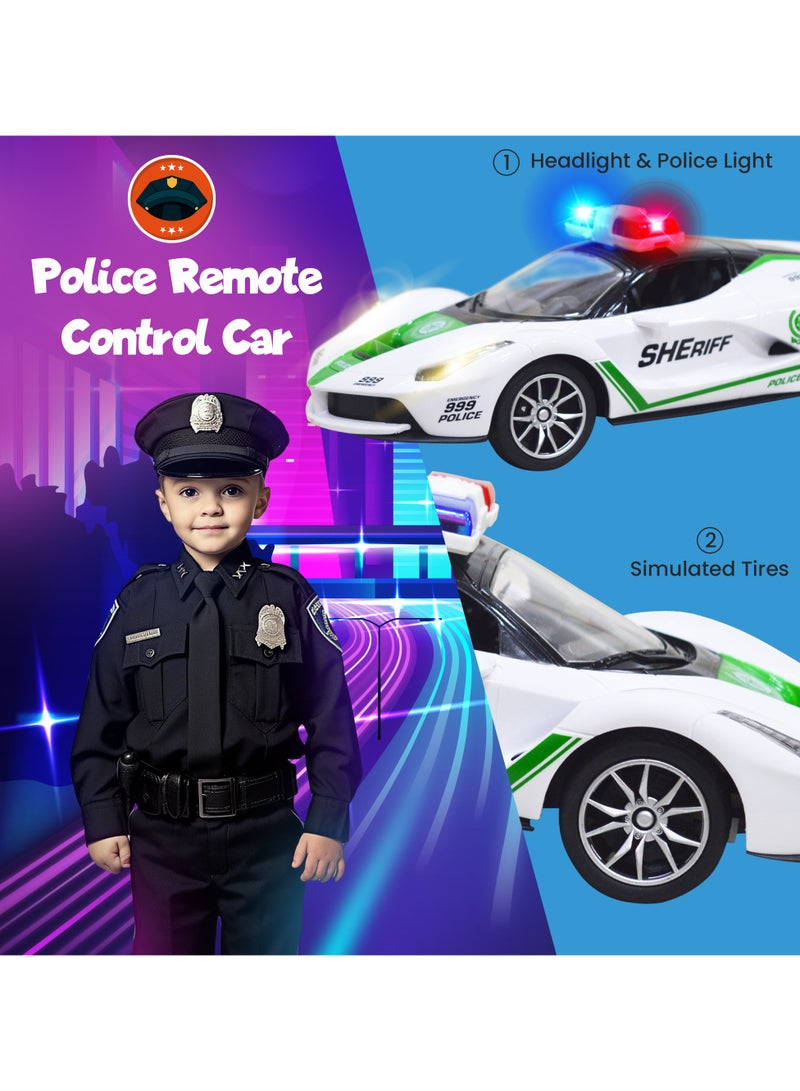 Police Toy Car Remote Control Police Toy Car  Police Model Cars Mini Remote Control Cars Controlled By AA Batteries Perfect For Birthday Gifts for Kids Ages 3-8 - Image 5