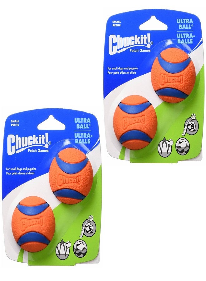 Chuckit! Dog Fetch Toy Ultra Ball Durable Rubber Fits Launcher Small 4 Balls - Image 1