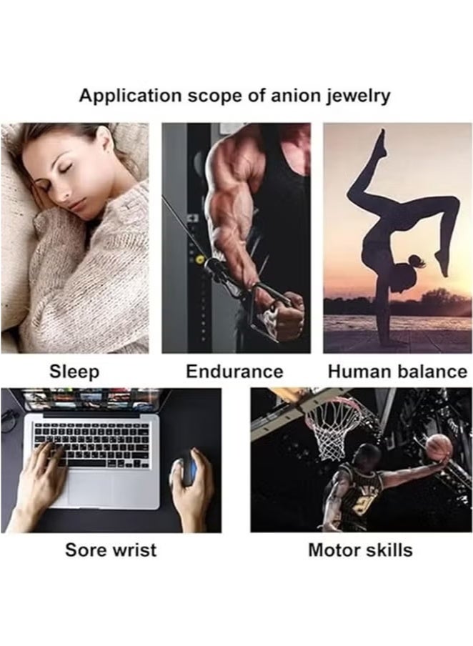 سوار المعصم الثابت، سوار مضاد للجاذبية لاسلكي على شكل روما، سوار معصم مضاد للكهرباء الساكنة من السيليكون، سوار رياضي خارجي للأيونات السلبية لتحسين النوم وإزالة الشحنات الكهربائية. - Image 5