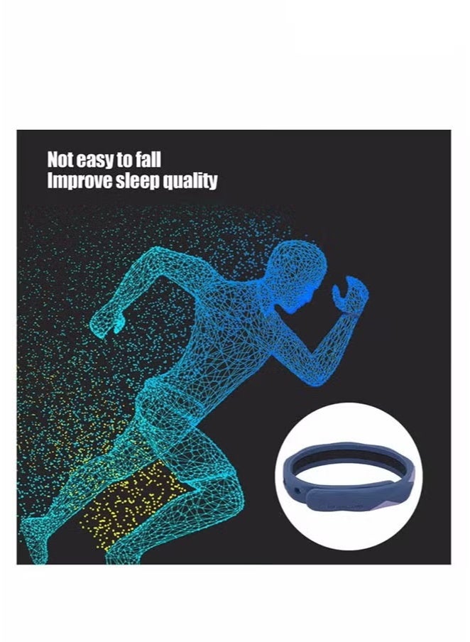 سوار المعصم الثابت، سوار مضاد للجاذبية لاسلكي على شكل روما، سوار معصم مضاد للكهرباء الساكنة من السيليكون، سوار رياضي خارجي للأيونات السلبية لتحسين النوم وإزالة الشحنات الكهربائية. - Image 2