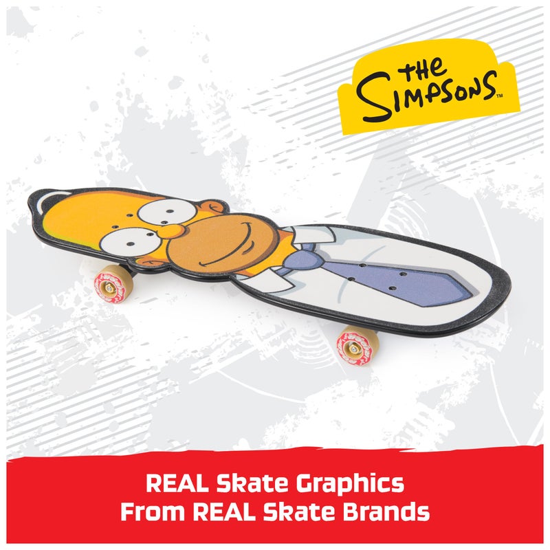 Tech Deck, The Simpsons Santa Cruz & Homer Mini Skateboard for Tricks with Hands, Original Skateboard Graphics and License, Ages 6 and Up, Not Suitable to Stand On - Image 2