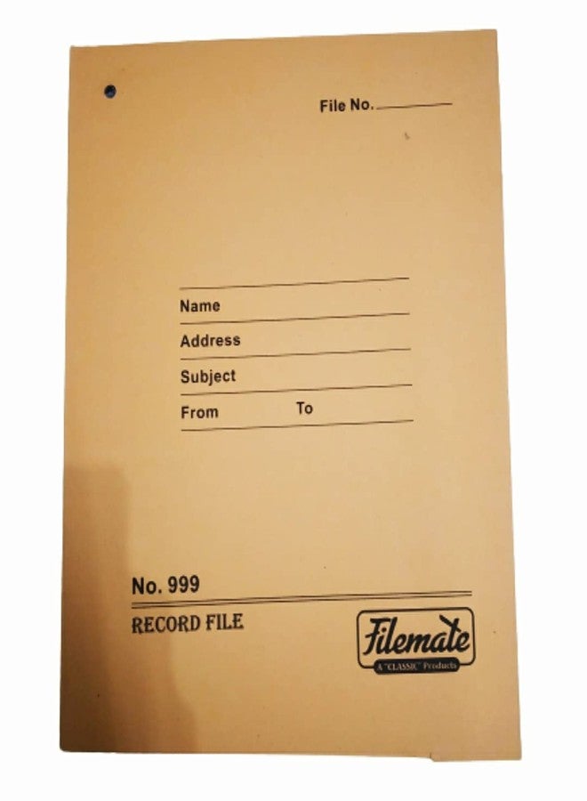 Filemate Record File Cover No.999(Pack of 12 pcs)(Size: 14 X 10 inch)(550GSM)(1.5 inch Cloth Patti)(Ilet on Left Top Corner)(Red, Green, Yellow, Orange and Blue Color) - Image 2