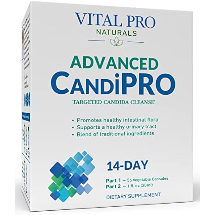 Vital Planet Vital Pro Naturals - Vital CandiPRO Intestinal Cleanse Formulated to Maintain a Healthy Intestinal Balance, 2-Part - 14 Day Kit, 56 Capsules, and 1fl oz Liquid Herbal Extract - Image 1