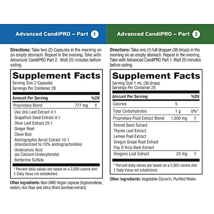 Vital Planet Vital Pro Naturals - Vital CandiPRO Intestinal Cleanse Formulated to Maintain a Healthy Intestinal Balance, 2-Part - 14 Day Kit, 56 Capsules, and 1fl oz Liquid Herbal Extract - Image 2