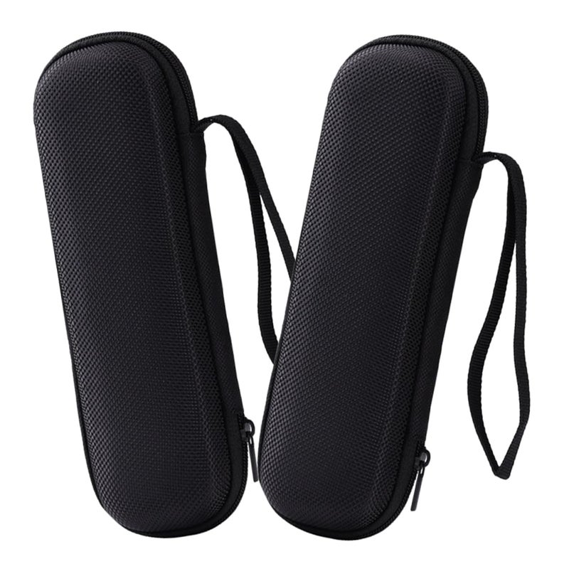 2pcs Black Headphone Cable Storage Bag Multi Functional Organizer for Travel Outdoor - Image 2