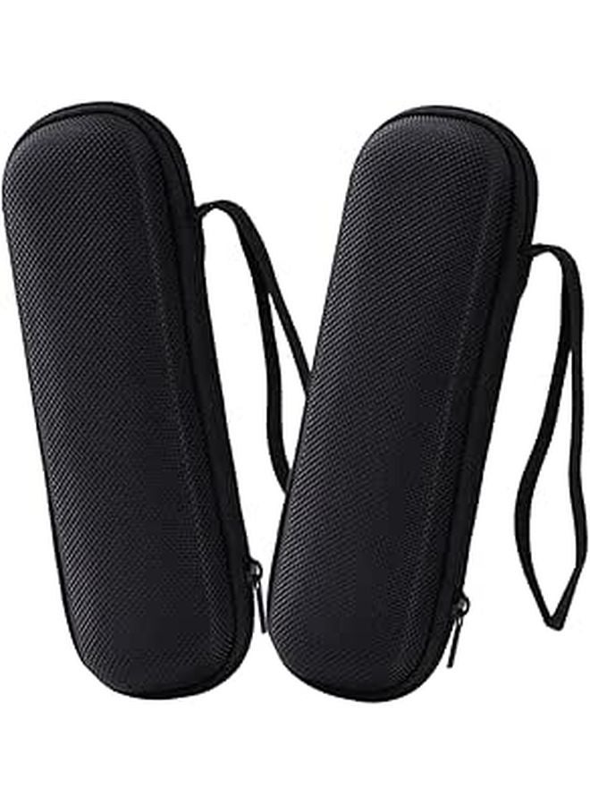 2pcs Black Headphone Cable Storage Bag Multi Functional Organizer for Travel Outdoor - Image 1