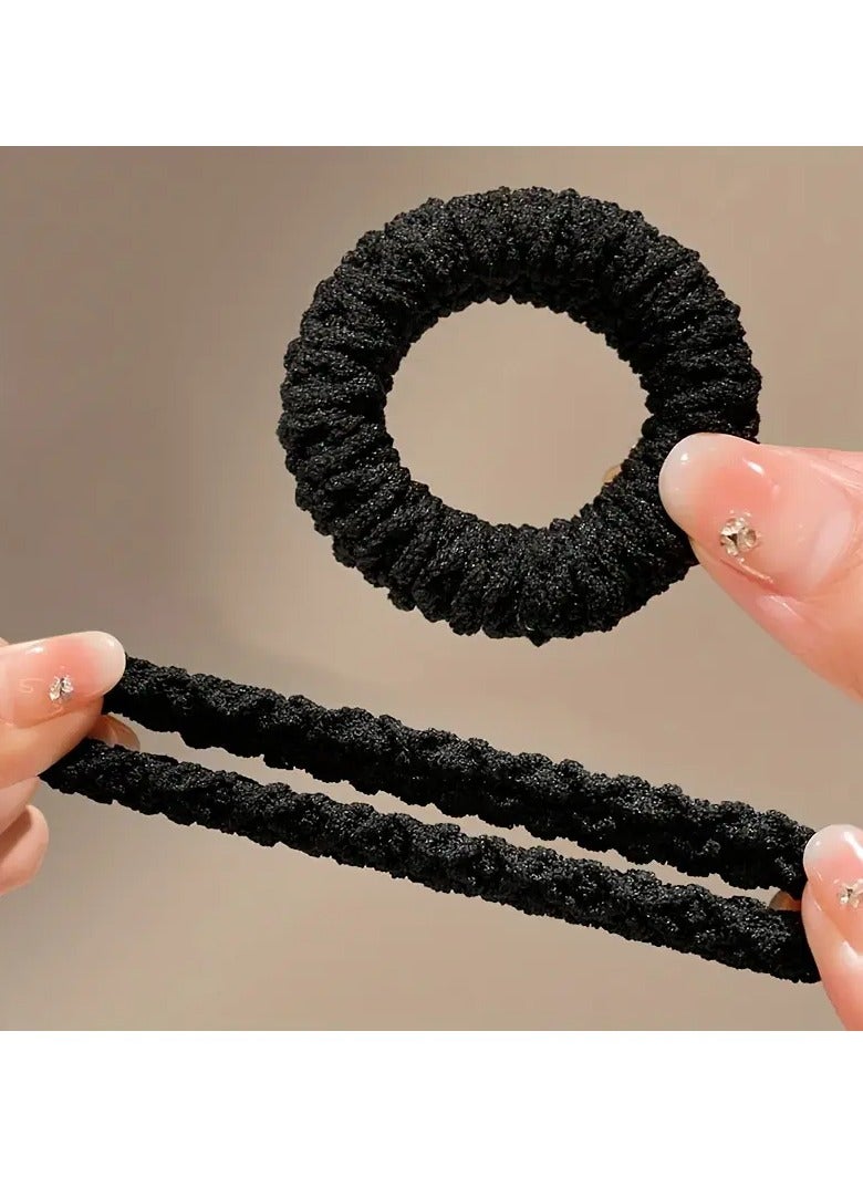 يوكانبي 6pcs روابط الشعر السميكة والمتينة للنساء-مرونة عالية ، حاملي ذيل الحصان اللون الصلب ، إكسسوارات الموضة في جميع الموسم - Image 4