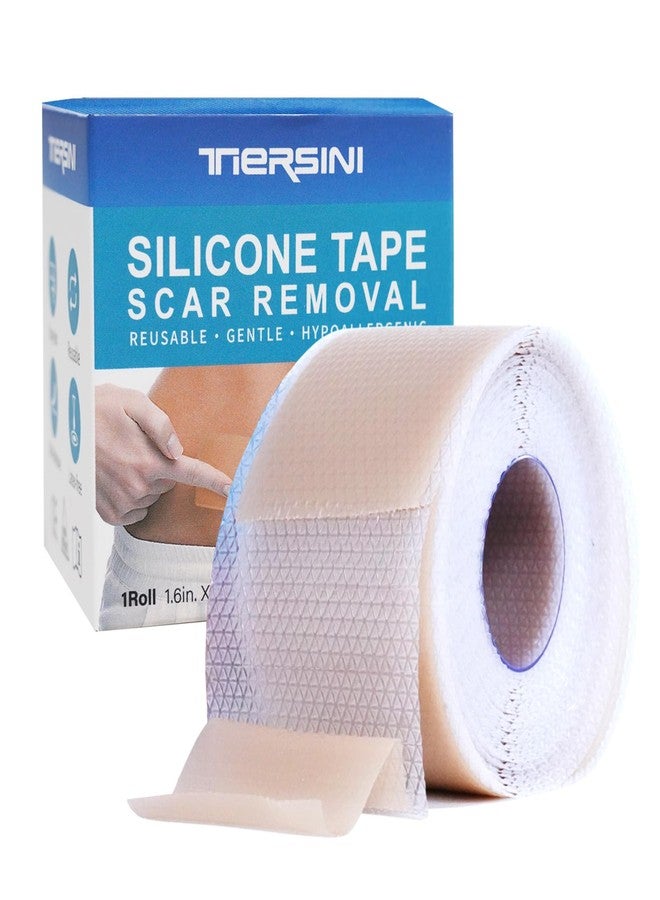TIERSINI Silicone Scar Sheet, Silicone Scar Tape for Surgery (1.6” x120” Roll-300CM), Silicone Scar Strips, Keloid Treatment, C-Sections, Surgical Scars, C-Section Scars - Image 1