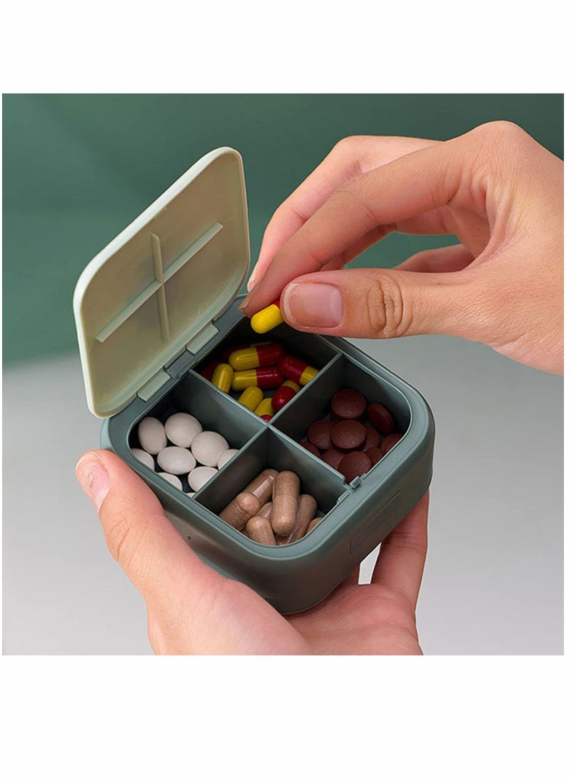 SYOSI Small Pill Case Cute Pill Box Travel Daily Pill Organizer Portable Pretty Pill Container for Purse Pocket Compact Medicine Holder for Fish Oils Supplements - Image 5