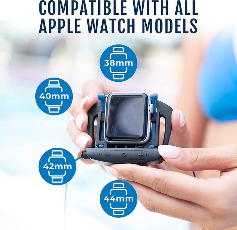H2O Audio Interval Waterproof Swimming Headphones for Apple Watch – Bluetooth IPX8 Underwater Sports Earbuds with Bass-Amplified Surge S+, 6-Hour Playtime - Image 4