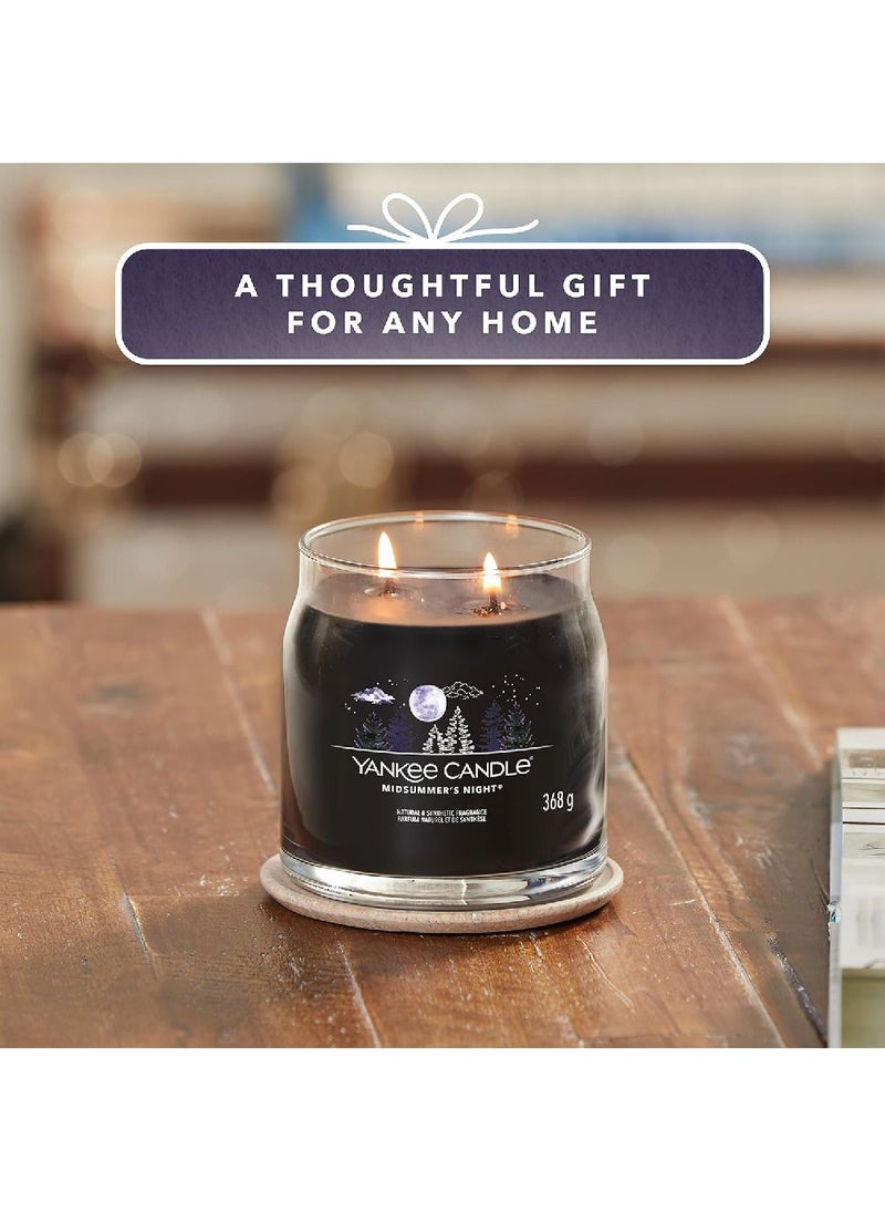 Yankee Candle Signature Scented Candle, Midsummer's Night Medium Jar Candle with Double Wicks, Soy Wax Blend Long Burning Candle, Perfect Gifts for Women - Image 4