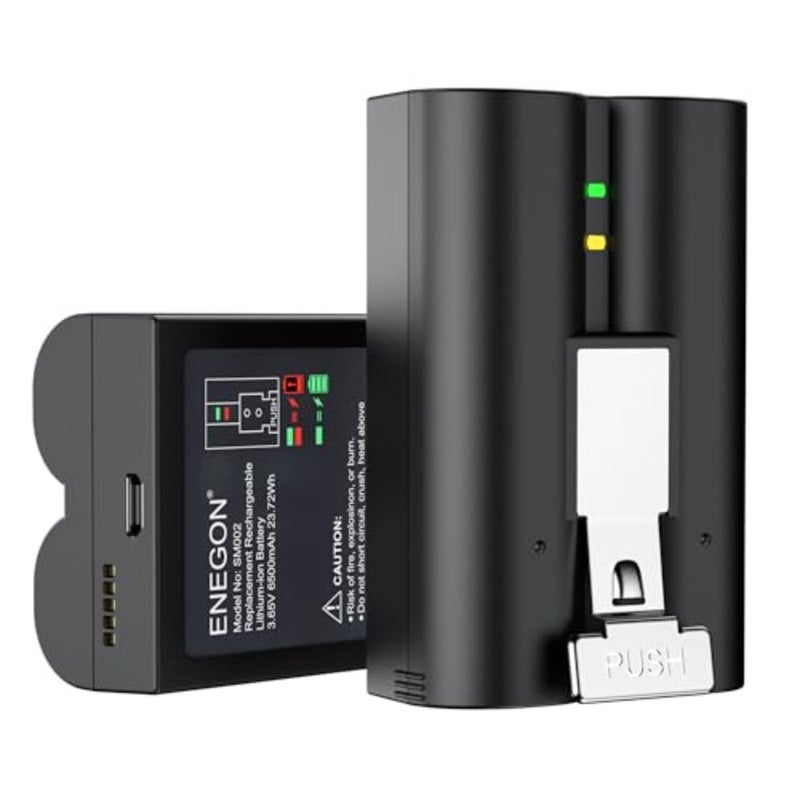 2 Batteries and USB Charger for Ring Video Doorbell, 3.65 V 6500 mAh Li-ion Battery Compatible with Ring Video Doorbell 2/3/4/Plus, Spotlight Cam Battery, Stick Up Cam 2nd/3rd Gen - Image 1